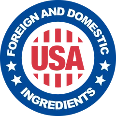 A foreign and domestic ingredients roundel used on the seller listing